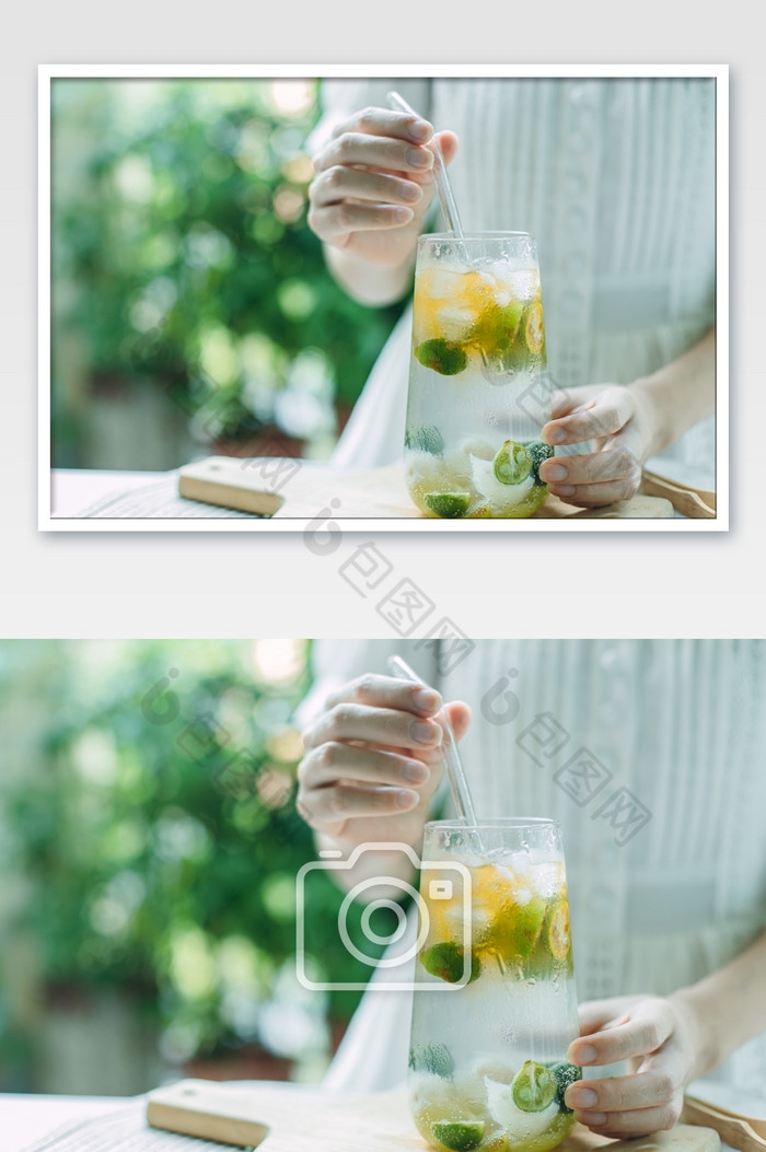 制作夏日冰凉青桔饮料图片图片