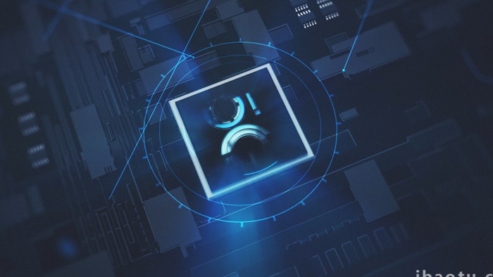 芯片科技logo动画AE模板