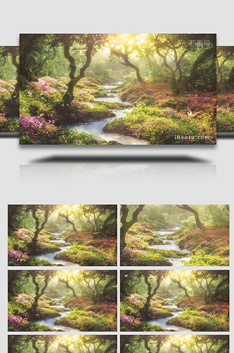 梦幻童话森林蝴蝶背景视频图片