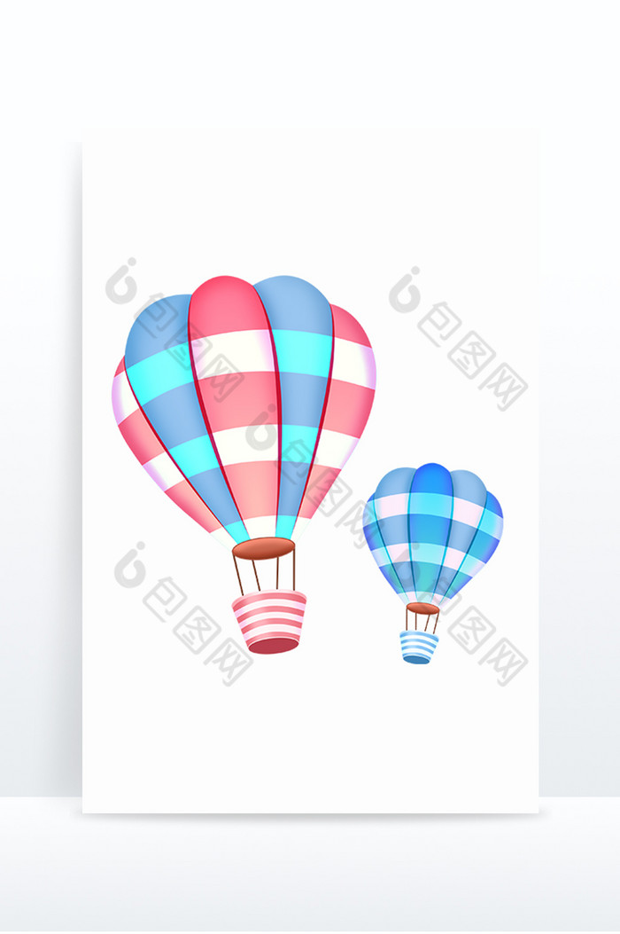 3d热气球彩色漂浮图片图片