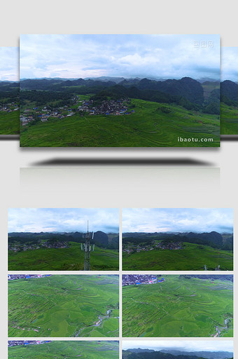 贵州黔东南自治州乡村风貌航拍图片