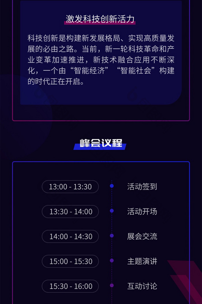 创意高级AI智能科技H5长图