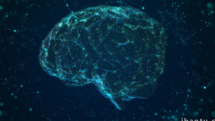 大脑模型数字科幻循环视频素材