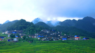 山区村落自然风光空镜实拍