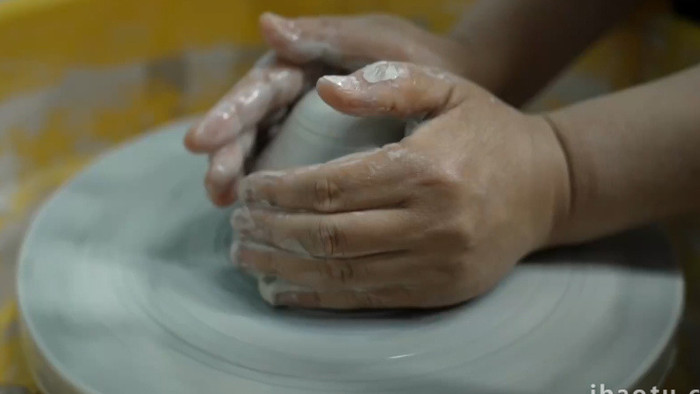 民俗手工陶瓷陶艺制作实拍视频