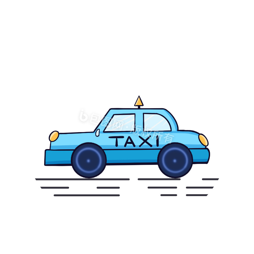 出租车汽车动图GIF图片