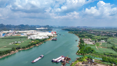 大气水运航道船舶港口延时实拍