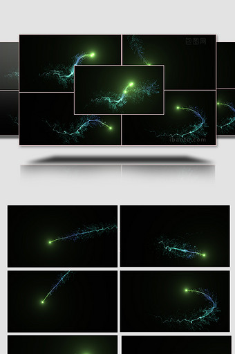 炫色粒子光线路径AE模板图片
