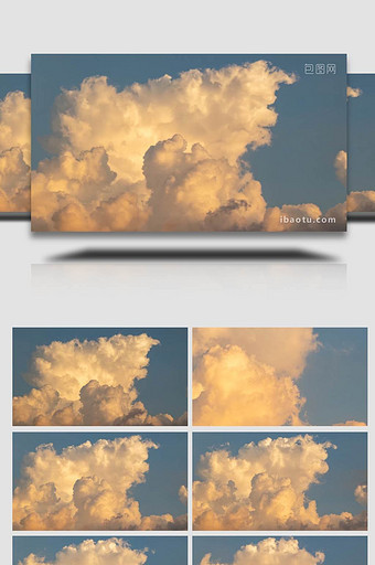 金色日落灿烂云朵延时实拍4k图片