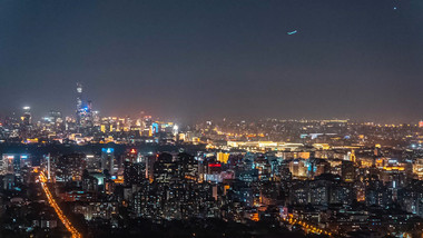 城市大气北京城市大景夜景延时