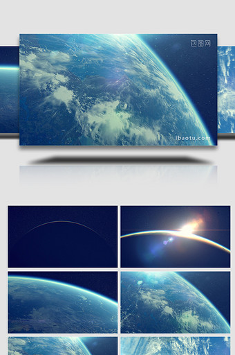 大气地球地平线片头动画AE模板图片
