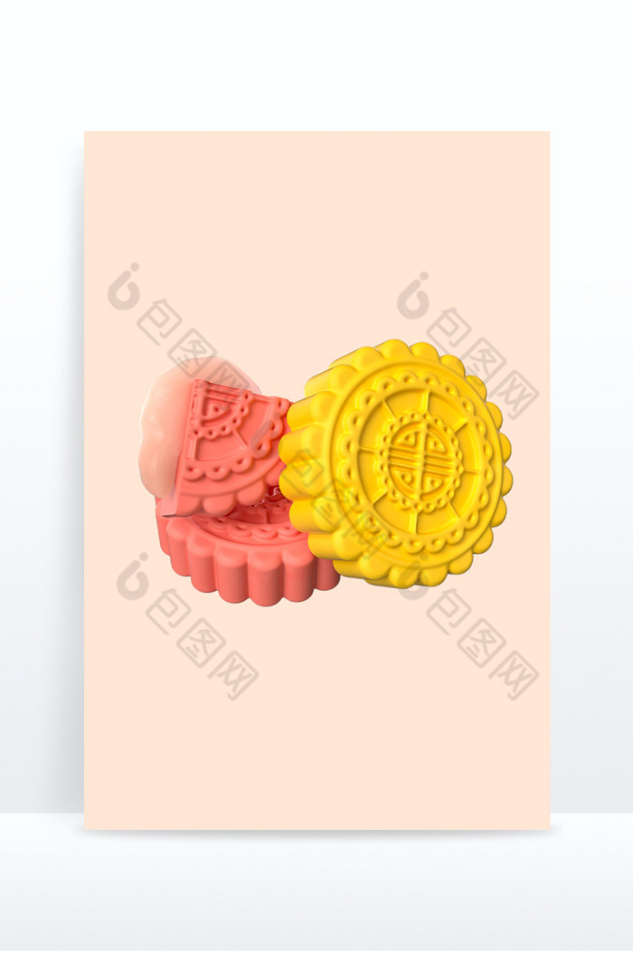 3d立体中秋节美食月饼图片图片