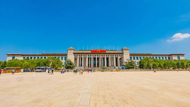 北京地标国家博物馆延时实拍
