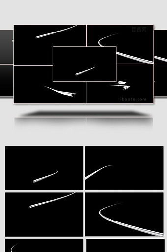 粒子路径线条特效元素AE模板图片