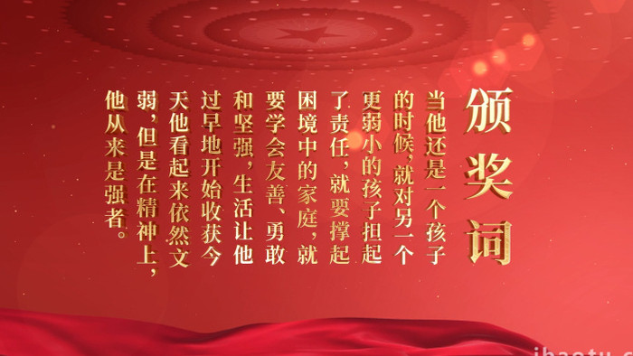 红色党政颁奖词背景视频