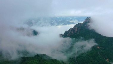 大气的皖浙天路山川云海航拍