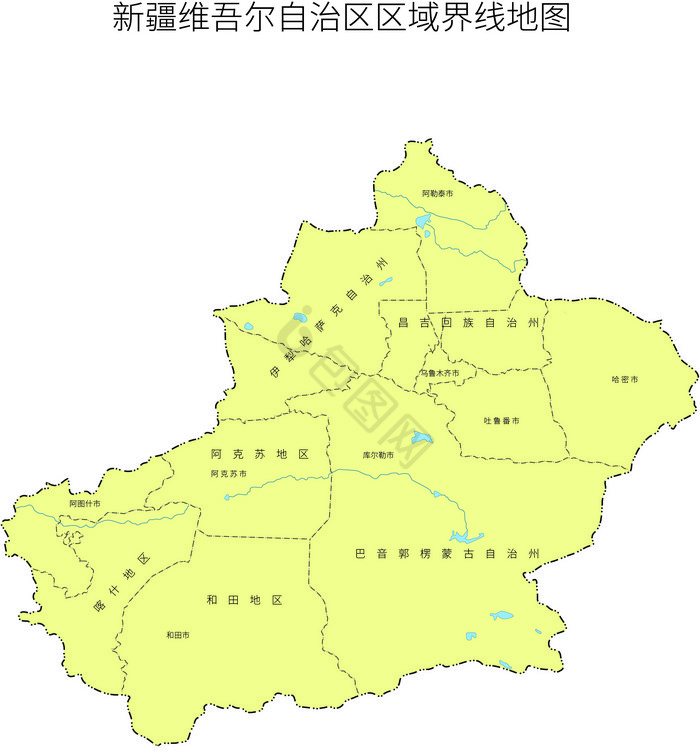 新疆地图新疆区域划分地图图片