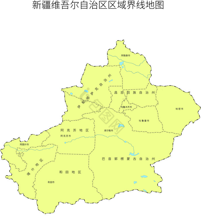 新疆地图完整版县城图片