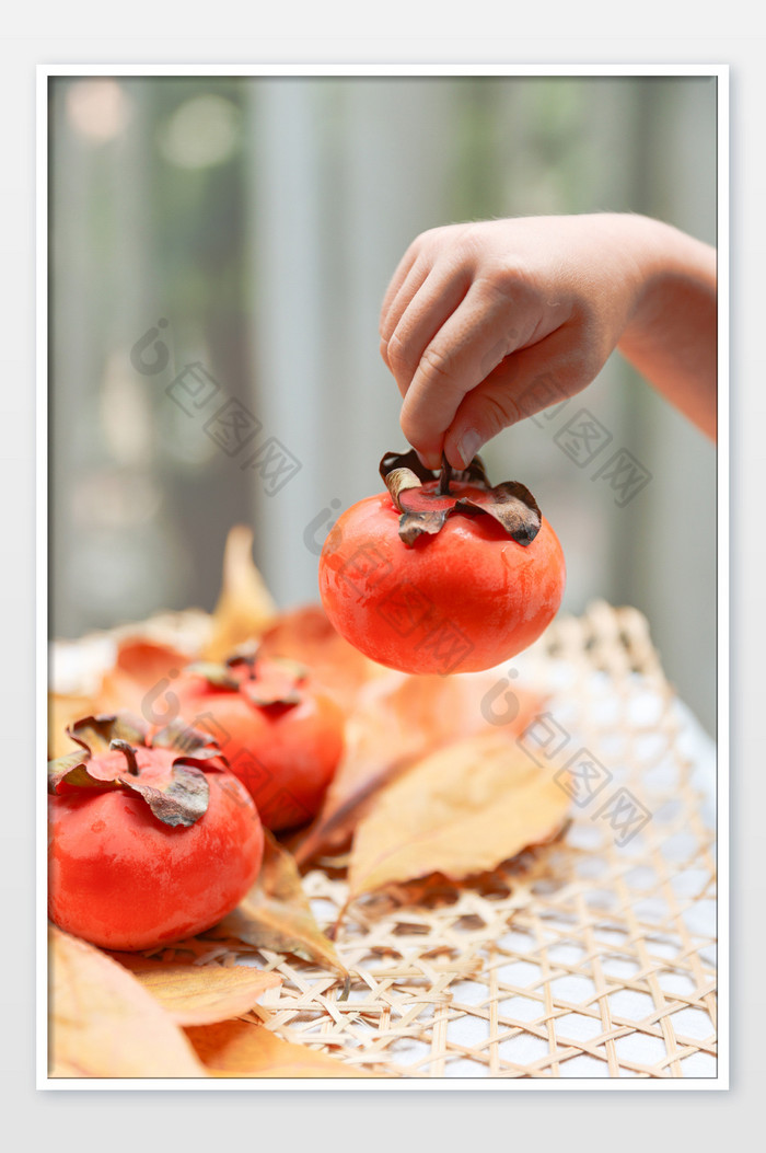 秋天水果柿子美味水果图片图片