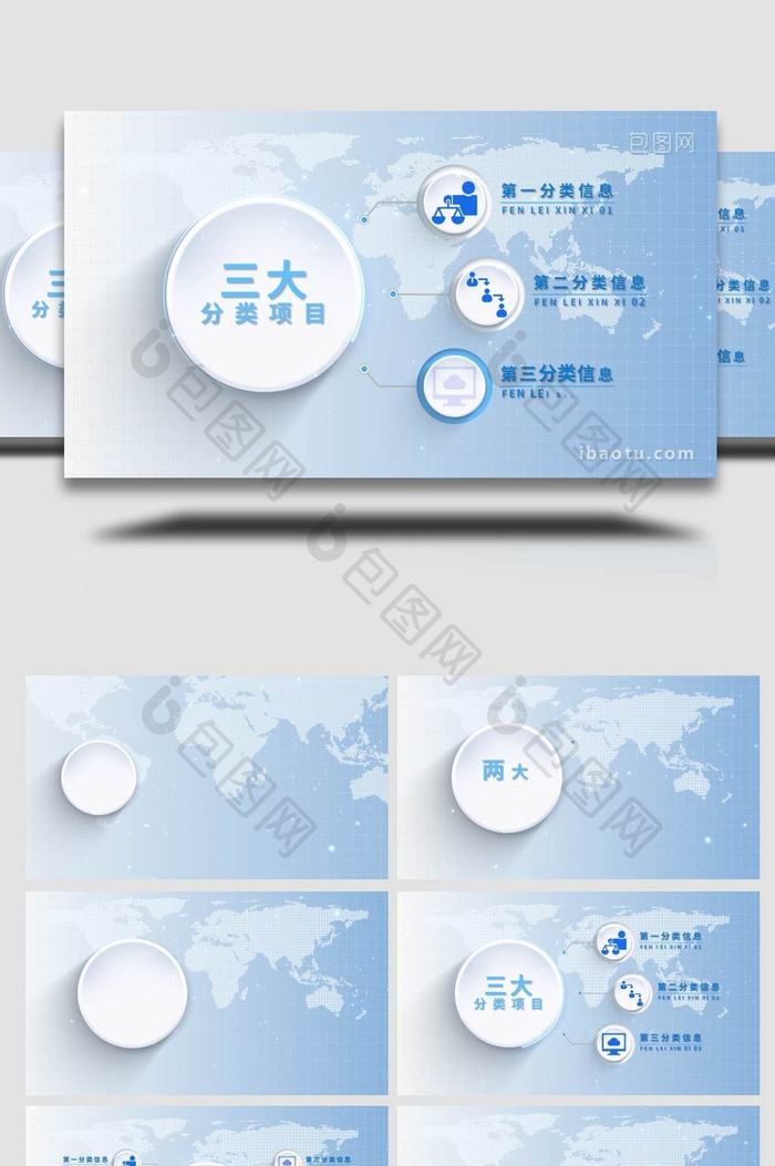 科技企业信息文字分类展示