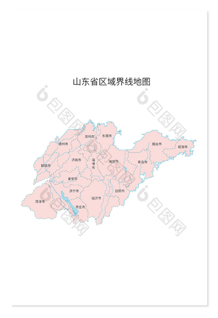 中国山东省区域划分地图