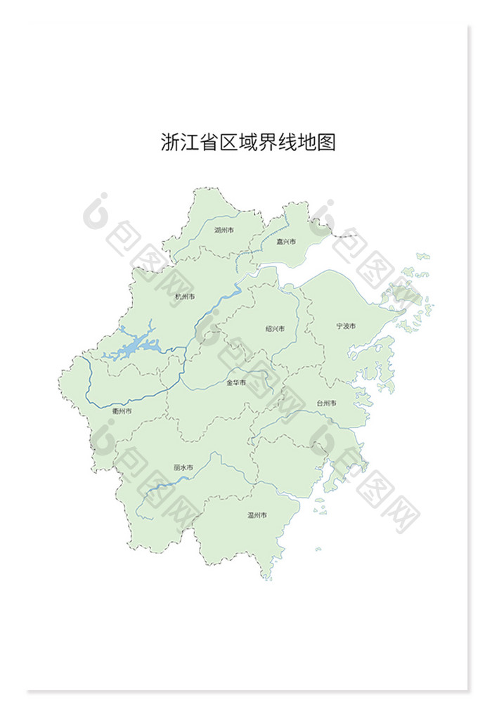 中国浙江区域划分地图