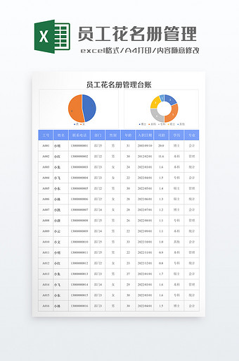 员工花名册管理台账图片