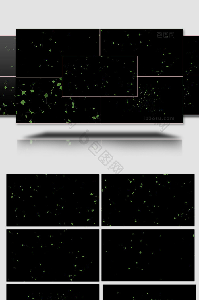 五组落叶粒子背景AE模板