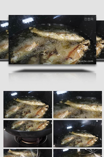 炸鱼煎鱼烤鱼美食实拍4k图片