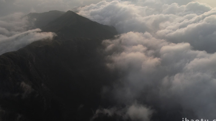 自然江西武功山5A景区云海航拍