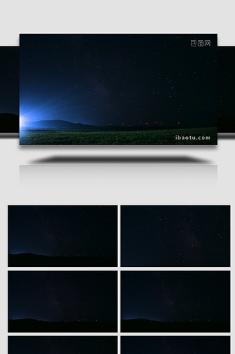 草原星空银河延时摄影高清4K图片
