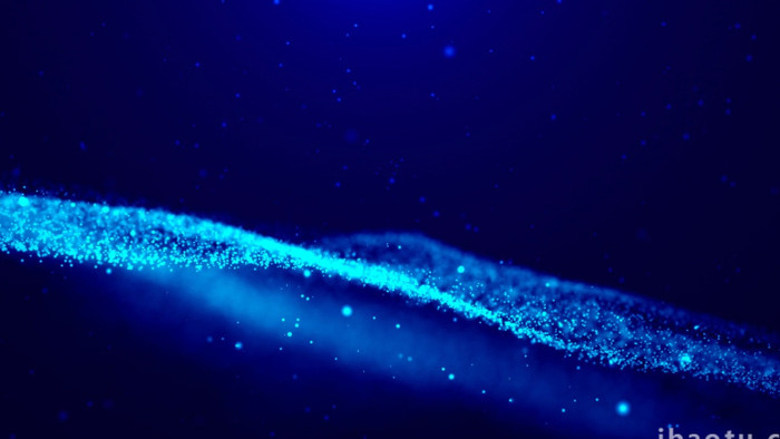 蓝色粒子光点背景循环视频素材