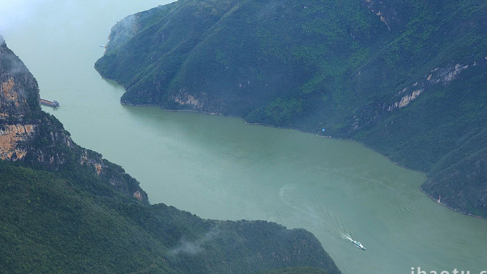 自然唯美长江三峡云雾山川实拍