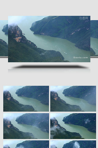 自然唯美长江三峡云雾山川实拍图片