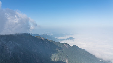 自然风光震撼江西武功山山川云海延时