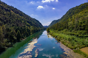 湖南湘西凤凰长潭岗风景区航拍图