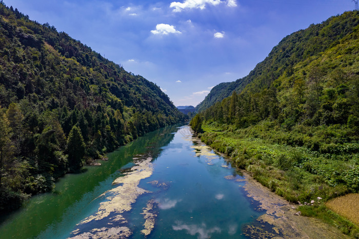 湖南湘西凤凰长潭岗风景区航拍图图片