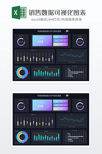 销售数据可视化图表图片