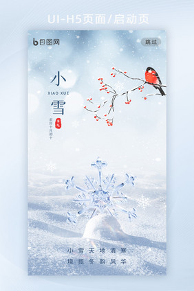 小雪节气创意海报