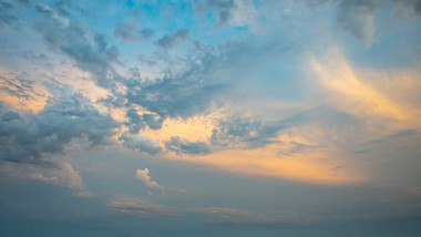 大气北京傍晚夕阳云层实拍延时