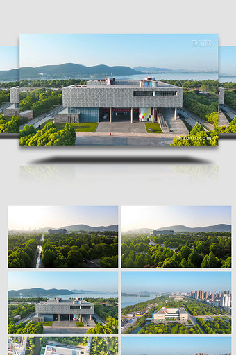 徐州地标建筑徐州艺术馆4K航拍图片