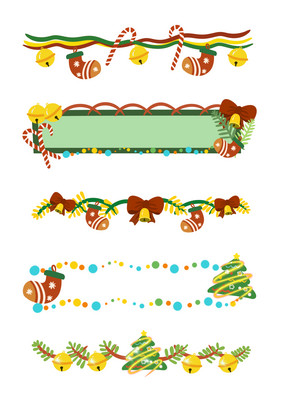 圣诞节装饰分割线边框标题