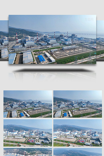 核电站电力能源核电能源4K航拍图片