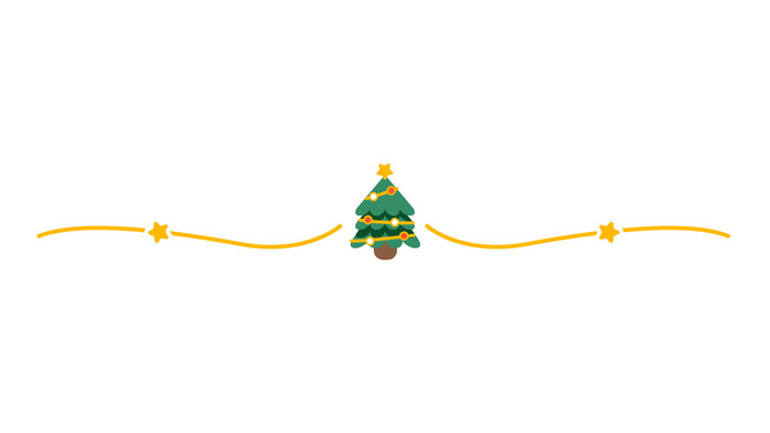 圣诞分割线圣诞树彩灯动图GIF
