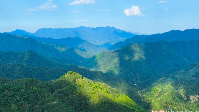 皖南群山风光峡谷山峰4K航拍