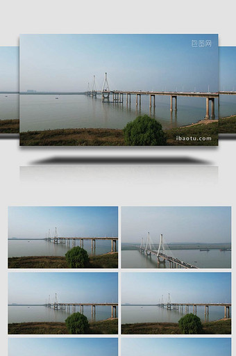 湖南岳阳洞庭湖大桥航拍图片