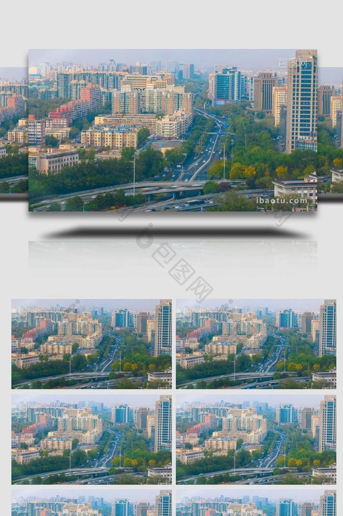 北京城市道路车流延时实拍