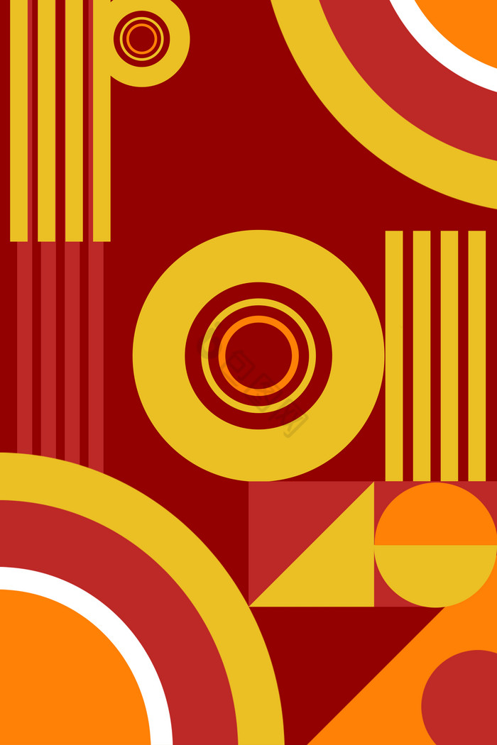 新年几何2024拼接模板-包图网