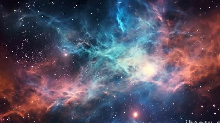 飘渺的星云彩色星系宇宙航天背景