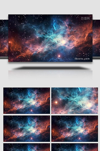 飘渺的星云彩色星系宇宙航天背景图片